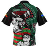 South Sydney Rabbitohs Zip Polo Shirt NAIDOC Indigenous Warrior Spirit