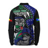 New Zealand Warriors Long Sleeve Polo Shirt NAIDOC Indigenous Warrior Spirit