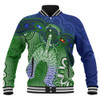 Indigenous Australian Aboriginal Baseball Jacket Spirit Of The Turtle Dreaming Path