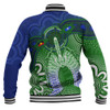 Indigenous Australian Aboriginal Baseball Jacket Spirit Of The Turtle Dreaming Path