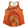 Indigenous Australian Aboriginal Women Racerback Singlet Kangaroo Dreaming Outback Spirit Edition