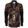 Indigenous Australian Aboriginal Long Sleeve Shirt Aboriginal Gecko Dreaming Path