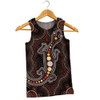 Indigenous Australian Aboriginal Men Singlet Aboriginal Gecko Dreaming Path