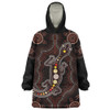 Indigenous Australian Aboriginal Snug Hoodie Aboriginal Gecko Dreaming Path