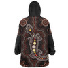 Indigenous Australian Aboriginal Snug Hoodie Aboriginal Gecko Dreaming Path