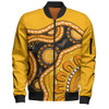 Indigenous Australian Aboriginal Bomber Jacket Sun Pathway Walkabout