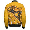 Indigenous Australian Aboriginal Bomber Jacket Sun Pathway Walkabout