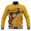 Indigenous Australian Aboriginal Baseball Jacket Sun Pathway Walkabout