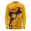 Indigenous Australian Aboriginal Long Sleeve T-shirt Sun Pathway Walkabout