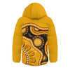 Indigenous Australian Aboriginal Hooded Padded Jacket Sun Pathway Walkabout