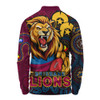 Brisbane Lions Long Sleeve Polo Shirt NAIDOC Spirit Of Country