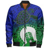 Indigenous Australian Aboriginal Bomber Jacket Island Heart Turtle Path