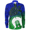 Indigenous Australian Aboriginal Long Sleeve Shirt Island Heart Turtle Path