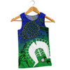 Indigenous Australian Aboriginal Men Singlet Island Heart Turtle Path