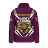 Queensland Maroons Padded Jacket Custom State Of Origin 2024 Passionate Fan Born To Win Ver 2