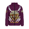 Queensland Maroons Padded Jacket Custom State Of Origin 2024 Passionate Fan Born To Win Ver 2