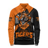 Wests Tigers Long Sleeve Polo Shirt Fearless Soul Series