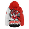 St. George Illawarra Dragons Hooded Padded Jacket Fearless Soul Series