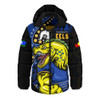 Parramatta Eels Hooded Padded Jacket NAIDOC Indigenous Warrior Spirit