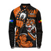 Wests Tigers Long Sleeve Polo Shirt NAIDOC Indigenous Warrior Spirit