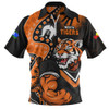 Wests Tigers Zip Polo Shirt NAIDOC Indigenous Warrior Spirit