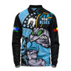 New South Wales Blues Long Sleeve Polo Shirt NAIDOC Indigenous Warrior Spirit