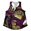 Queensland Maroons Women Racerback Singlet NAIDOC Indigenous Warrior Spirit