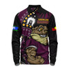 Queensland Maroons Long Sleeve Polo Shirt NAIDOC Indigenous Warrior Spirit