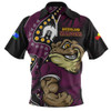Queensland Maroons Zip Polo Shirt NAIDOC Indigenous Warrior Spirit
