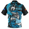 Cronulla-Sutherland Sharks Zip Polo Shirt NAIDOC Indigenous Warrior Spirit