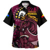 Brisbane Broncos Hawaiian Shirt NAIDOC Indigenous Warrior Spirit