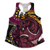 Brisbane Broncos Women Racerback Singlet NAIDOC Indigenous Warrior Spirit