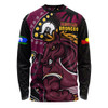 Brisbane Broncos Long Sleeve T-shirt NAIDOC Indigenous Warrior Spirit