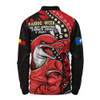 Redcliffe Dolphins Long Sleeve Polo Shirt NAIDOC Indigenous Warrior Spirit