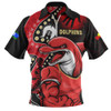 Redcliffe Dolphins Zip Polo Shirt NAIDOC Indigenous Warrior Spirit