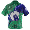 Indigenous Australian Aboriginal Zip Polo Shirt Shared Journey Spirit And Country