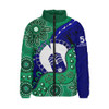 Indigenous Australian Aboriginal Padded Jacket Shared Journey Spirit And Country