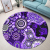 Indigenous Australian Aboriginal Round Rug Aboriginal Dot Art Painting Unity Concept