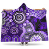 Indigenous Australian Aboriginal Hooded Blanket Aboriginal Dot Art Painting Unity Concept