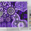 Indigenous Australian Aboriginal Shower Curtain Aboriginal Dot Art Painting Unity Concept