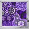 Indigenous Australian Aboriginal Shower Curtain Aboriginal Dot Art Painting Unity Concept