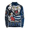 Geelong Cats Long Sleeve Polo Shirt NAIDOC Spirit Of Country