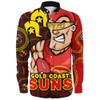 Gold Coast SUNS Long Sleeve Shirt NAIDOC Spirit Of Country