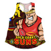 Gold Coast SUNS Women Racerback Singlet NAIDOC Spirit Of Country