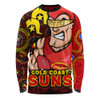 Gold Coast SUNS Long Sleeve T-shirt NAIDOC Spirit Of Country
