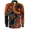 Indigenous Australian Aboriginal Long Sleeve Shirt Hand Of The Land Heart Of The Sea