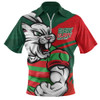South Sydney Rabbitohs Zip Polo Shirt Defend The Pride