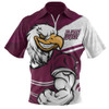 Manly Warringah Sea Eagles Zip Polo Shirt Defend The Pride
