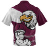 Manly Warringah Sea Eagles Zip Polo Shirt Defend The Pride