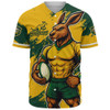 Aussie Wallabies Baseball Shirt Wallabies Kangaroo Power Rugby